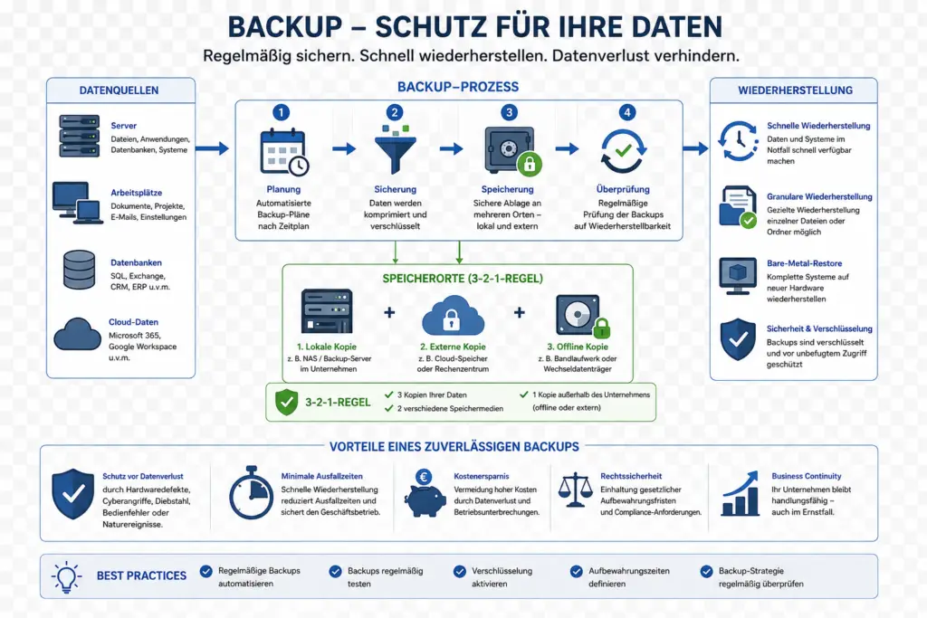 Backup ein Thema was immer mehr Bedeutung in Unternehmen findet