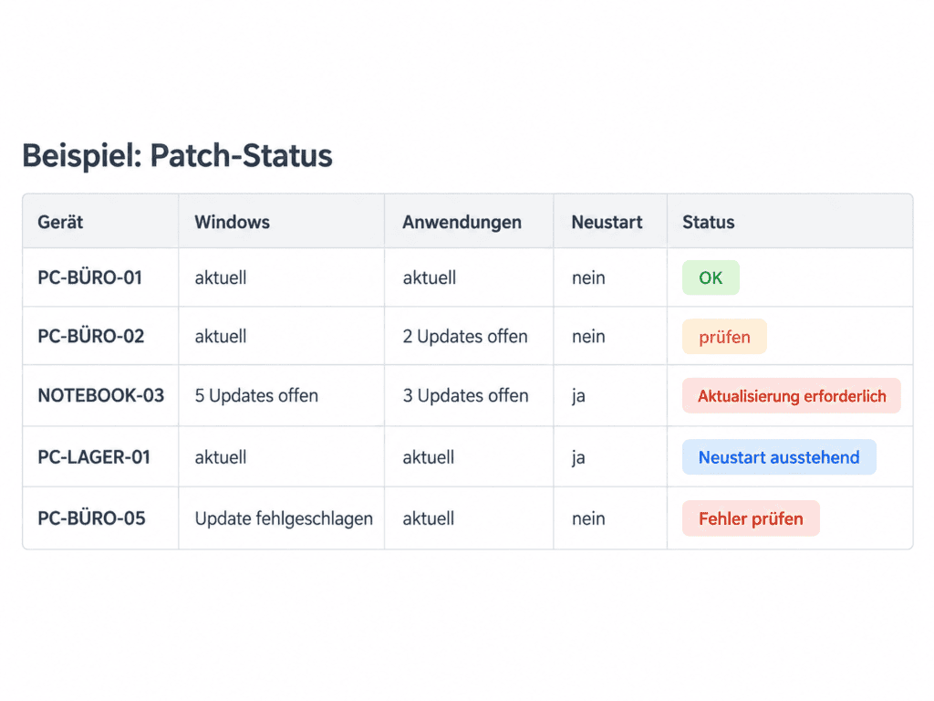 Beispiel Patchstatus