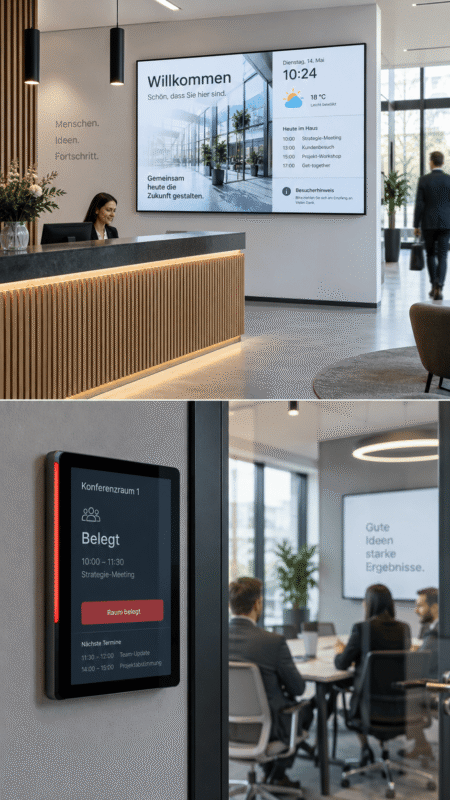 Setzen Sie Informationen im Büro digital da