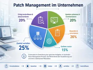 Patch Management besteht nicht nur aus der Installation von Updates. Erst die Kombination aus Erkennung, Bewertung, kontrollierter Verteilung und anschließender Prüfung schafft einen nachvollziehbaren Patchstand.