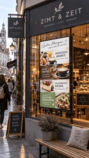 Digital Signage für Unternehmen - Werbung im Schaufenster - bewerben Sie Ihre Produkte